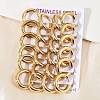 202 Stainless Steel Polishing Hoop Earrings EJEW-M106-02G-05-2