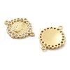 Rack Plating Brass Micro Pave Clear Cubic Zirconia Religion Virgin Mary Connector Charms KK-H449-61G-02-NR-2