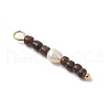 Natural Coconut with Natural Cultured Freshwater Pearl Pendants PALLOY-JF03566-4