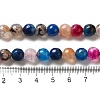Colored Natural Multi-Color Agate Beads Strands G-R177-8mm-07-3