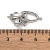 Brass Micro Pave Clear Cubic Zirconia Fold Over Clasps KK-U042-08P-3