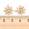 Brass Micro Pave Cubic Zirconia Charms X-KK-E090-32G-3