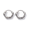 304 Stainless Steel Skull Hoop Earrings for Men Women EJEW-F312-07AS-1