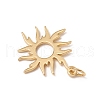 Brass Solar Eclipse Pendants KK-I668-08G-2