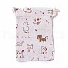 Burlap Kitten Packing Pouches ABAG-I001-10x14-03-1