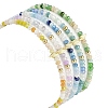 Lightning Bolt Non-magnetic Synthetic Hematite & Glass Beaded Stretch Bracelets BJEW-JB11189-3