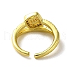Brass with Cubic Zirconia Rings RJEW-B057-03G-03-3