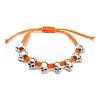 Halloween Theme Adjustable Nylon Cord Braided Beads Bracelets BJEW-JB10918-S-1