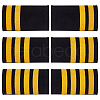 AHADERMAKER 3 Pairs 3 Styles Rectangle Polyester Pilot Epaulettes FIND-GA0003-90A-1