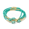Summer Jewelry Starfish Waist Bead NJEW-C00028-02-2