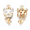 Rack Plating Alloy Enamel Pendants ENAM-T011-143B-3