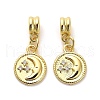 Rack Plating Brass Micro Pave Cubic Zirconia Charms KK-S398-12A-1