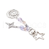 Glass Bead & Alloy Pendant Decorations HJEW-JM03016-04-4