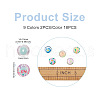 18Pcs 9 Colors Transparent Acrylic Enamel Beads TACR-TA0001-15-3