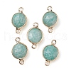 Natural Amazonite Connector Charms G-C102-09I-G-1