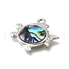 304 Stainless Steel Pave Natural Paua Shell Pendants STAS-C122-21E-01P-2