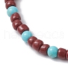 2Pcs 2 Styles Natural Magnesite & Synthetic Turquoise & Glass Seed & Round Wood Beads Stretch Bracelets for Men Women BJEW-JB11833-5