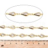 Brass Glass Teardrop Link Chains CHC-R001-04G-05-2