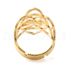 Hollow Flower 304 Stainless Steel Adjustable Rings for Women RJEW-N048-06G-3