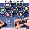 Round Jewelry Clear Plastic Loose Diamond Storage Box CON-WH20003-01B-01-6