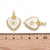 Brass Micro Pave Cubic Zirconia Pendants KK-N257-01A-G-3