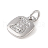 Rack Plating Brass Micro Pave CLear Cubic Zirconia Charms KK-E110-14P-B-2