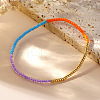 Colorful Glass Seed Round Beaded Stretch Bracelets for Women JM5364-11-1