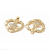 Brass Micro Pave Cubic Zirconia Pendants ZIRC-F134-02G-02-3