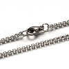 304 Stainless Steel Box Chain  Necklaces STAS-L164-03P-1