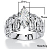 Brass Cubic Zirconia Finger Rings for Wmomen FS-WG2886B-02-5
