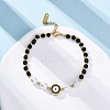 304 Stainless Steel Beaded Bracelets for Women BJEW-Z099-01G-2