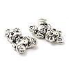 Rack Plating Alloy with Glass Pendants PALLOY-K010-44AS-3