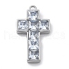 304 Stainless Steel Micro Pave Cubic Zirconia Pendants STAS-Z121-48P-1