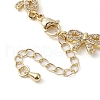 Brass Bowknot Link Chain Bracelets BJEW-D039-44G-3