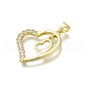 Brass Micro Pave Cubic Zirconia Pendants KK-K400-44G-2