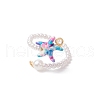 Synthetic Turquoise Cuff Rings RJEW-JR00903-4