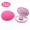 1Pc Shell Shaped Velvet Jewelry Storage Boxes VBOX-YW0001-05B-2