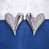 Brass Clear Cubic Zirconia Stud Earrings EJEW-Q014-37P-1