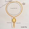 Elegant Geometric Tassel Brass Pendant Necklaces for Women's Holiday Party Accessories LR5784-1-4