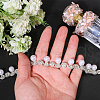 Globleland 1 Yard Brass Crystal Rhinestone Cup Chain with Imitation Pearl OCOR-GL0001-08A-5