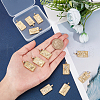 SUNNYCLUE 12Pcs 12 Style Brass Micro Pave Clear Cubic Zirconia Pendants KK-SC0003-01-3