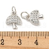 Rack Plating Brass Micro Pave Clear Cubic Zirconia Pendants KK-B093-25P-3