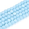 Frosted Opaque Glass Beads Strands GLAA-T032-P4mm-MBB10-1