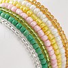 7Pcs 7 Style Glass Seed Beaded Stretch Bracelets Set BJEW-JB09001-4