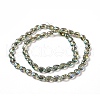 Transparent Electroplate Glass Beads Strands GLAA-C025-02H-3