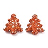 Christmas Tree Polymer Clay Rhinestone Beads CLAY-NH0001-14I-1