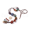 Chakra Natural Mixed Gemstone Woven Pendant Decorations HJEW-JM00660-2