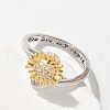 Rotatable Open Finger Rings for Women RJEW-H245-02PG-3