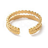 Ion Plating(IP) 304 Stainless Steel Double Line Open Cuff Rings RJEW-D006-06G-3