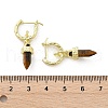 Natural Tiger Eye Hoop Earrings EJEW-P306-01G-09-5